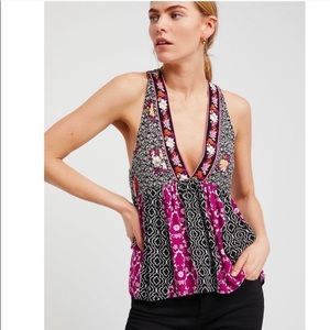 Free People Dream Darlin printed tank sz M